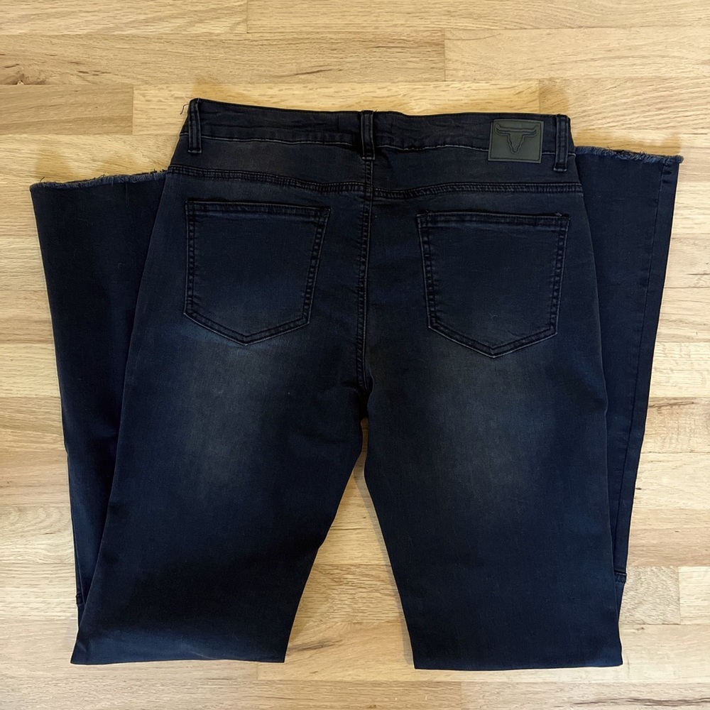 Brand new lucky and blessed flare denim